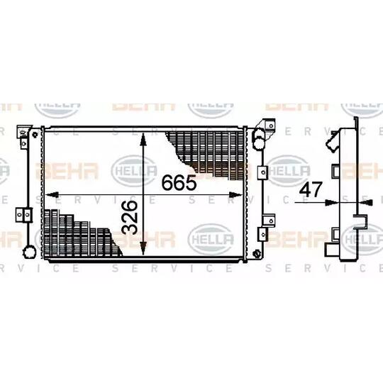 8MK 376 708-511 - Radiator, engine cooling 