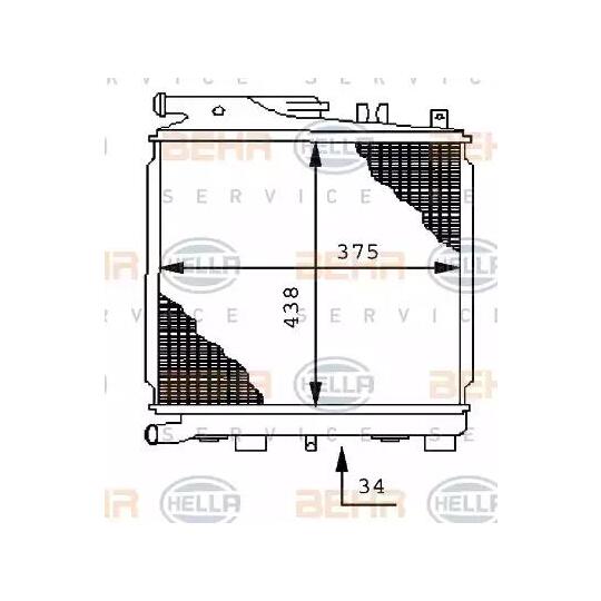 8MK 376 710-741 - Radiaator, mootorijahutus 