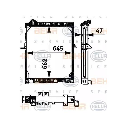 8MK 376 709-591 - Radiator, engine cooling 