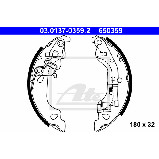 03.0137-0359.2 - Brake Shoe Set 