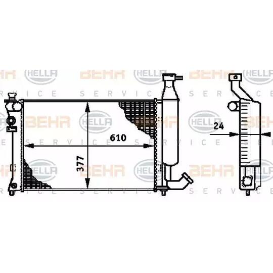 8MK 376 719-501 - Radiator, engine cooling 