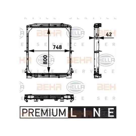 8MK 376 721-611 - Radiator, engine cooling 