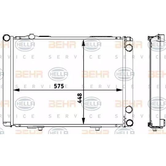 8MK 376 711-531 - Radiaator, mootorijahutus 