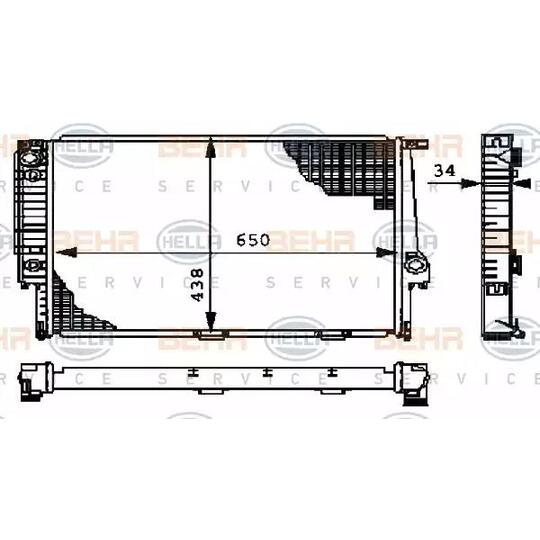 8MK 376 712-381 - Radiaator, mootorijahutus 