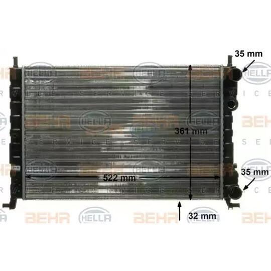 8MK 376 704-781 - Radiator, engine cooling 