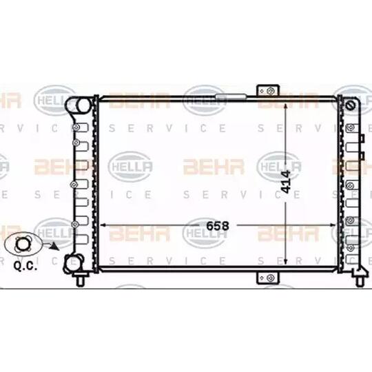 8MK 376 766-091 - Radiator, engine cooling 