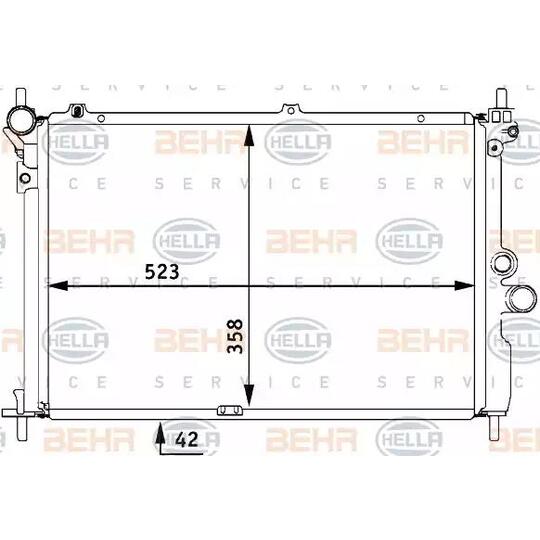 8MK 376 711-751 - Radiaator, mootorijahutus 