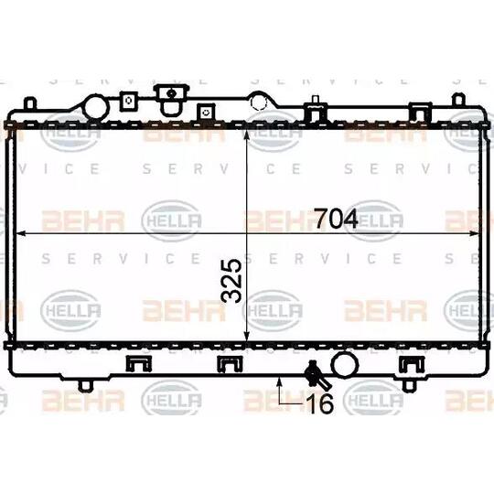 8MK 376 705-541 - Radiator, engine cooling 