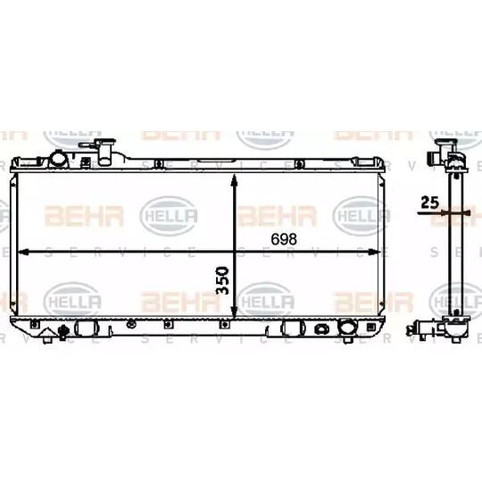 8MK 376 718-451 - Radiaator, mootorijahutus 