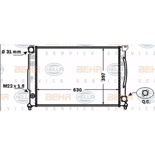 8MK 376 766-131 - Radiator, engine cooling 