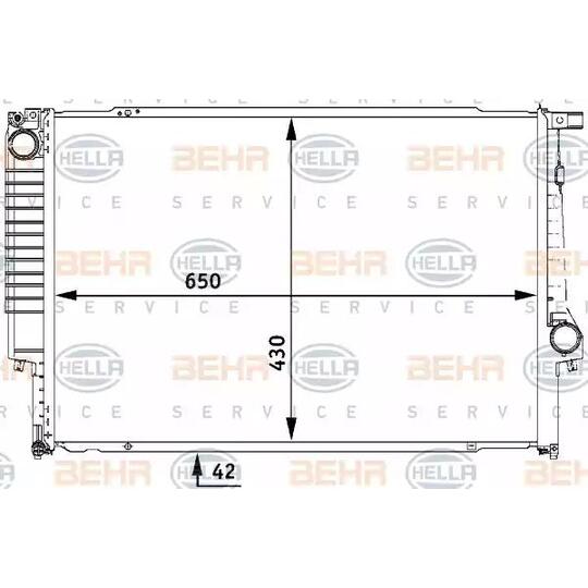 8MK 376 712-121 - Radiator, engine cooling 