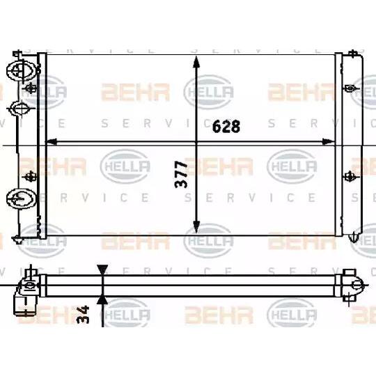 8MK 376 714-444 - Radiator, engine cooling 