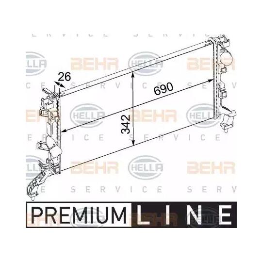 8MK 376 745-231 - Radiaator, mootorijahutus 