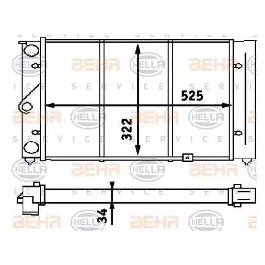 8MK 376 713-371 - Radiator, engine cooling 