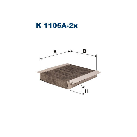 K 1105A-2X - Filter, kupéventilation 