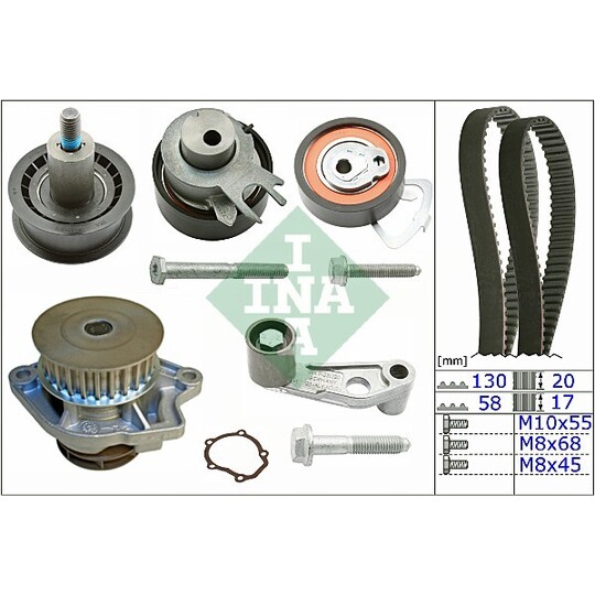 530 0360 30 - Water Pump & Timing Belt Set 