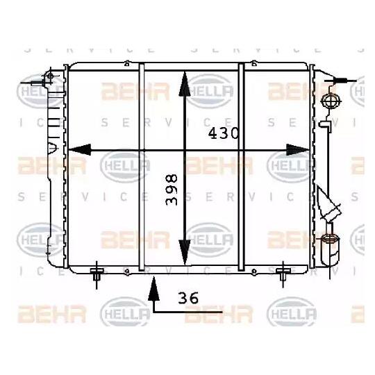 8MK 376 716-191 - Radiator, engine cooling 