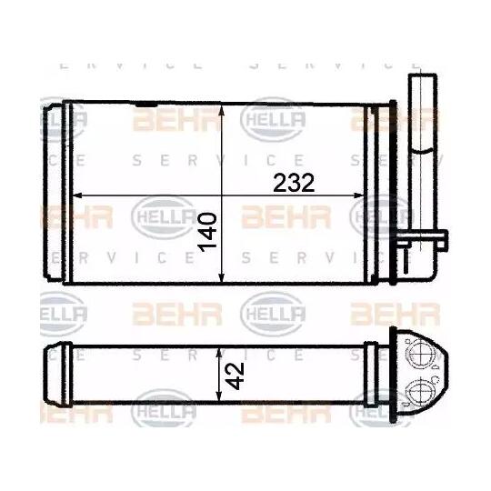 8FH 351 311-071 - Heat Exchanger, interior heating 