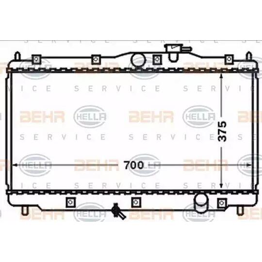 8MK 376 768-231 - Radiator, engine cooling 