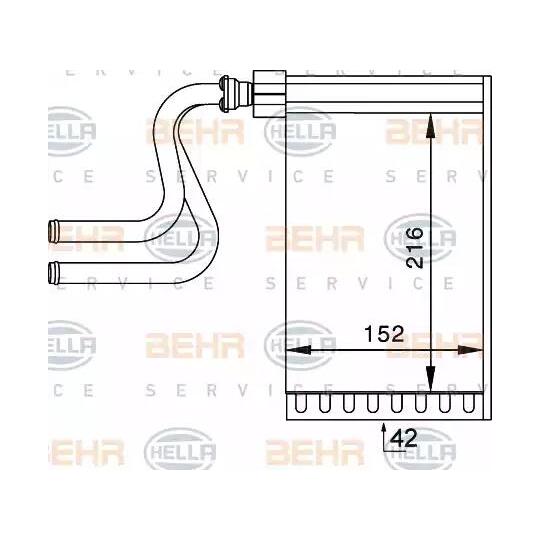 8FH 351 024-261 - Heat Exchanger, interior heating 