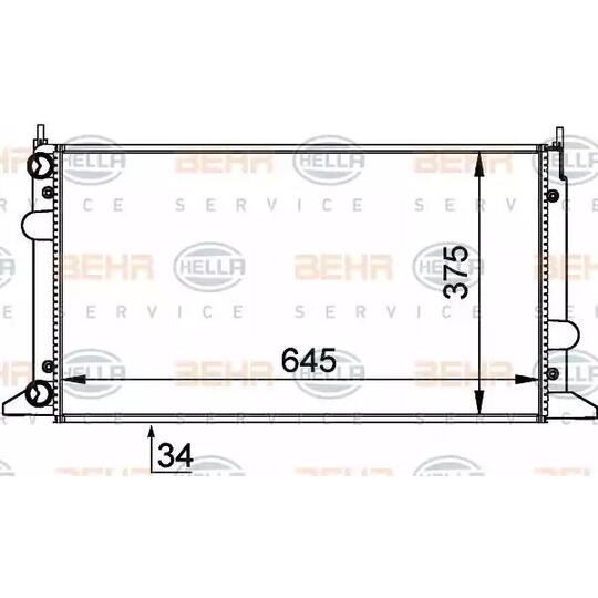 8MK 376 720-481 - Radiator, engine cooling 