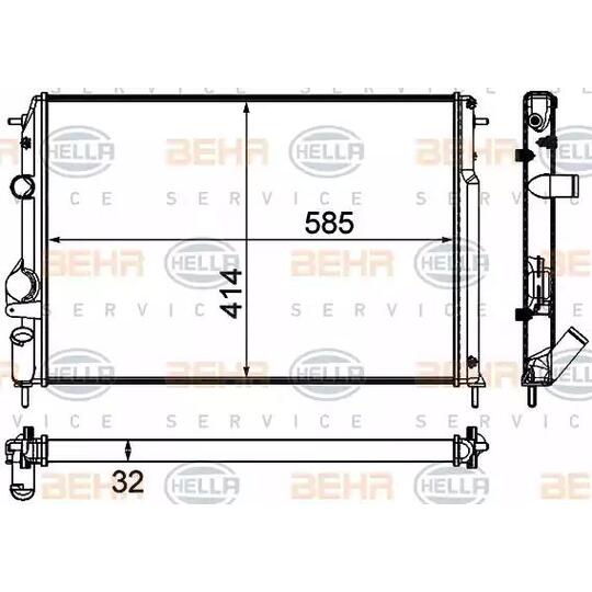 8MK 376 772-011 - Radiator, engine cooling 