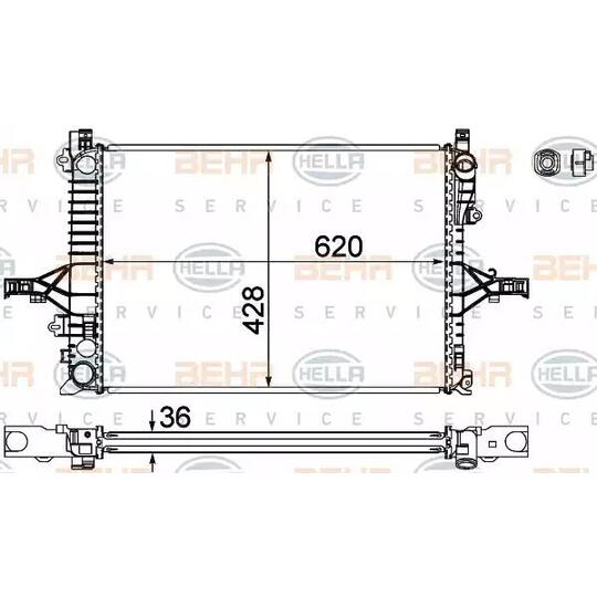 8MK 376 774-221 - Radiaator, mootorijahutus 