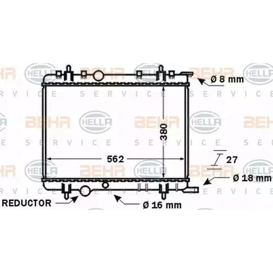 8MK 376 771-411 - Radiator, engine cooling 