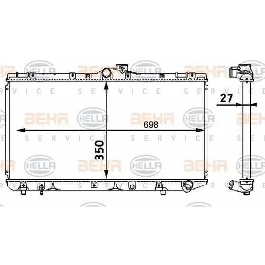 8MK 376 708-161 - Radiator, engine cooling 