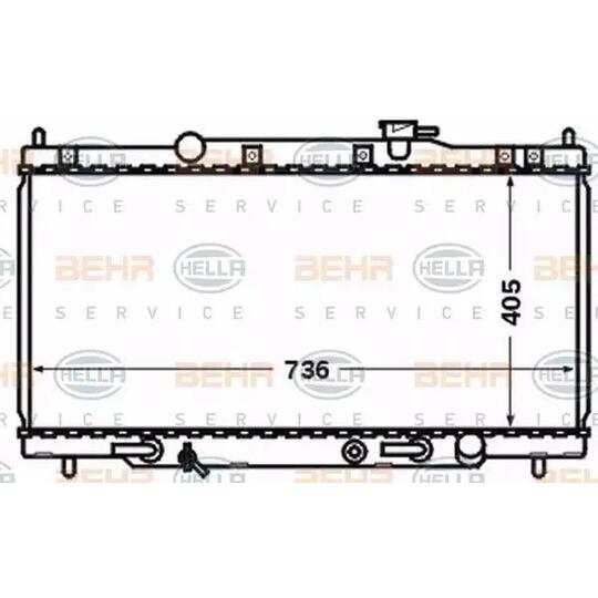 8MK 376 768-321 - Radiator, engine cooling 