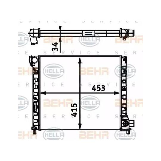 8MK 376 713-701 - Radiaator, mootorijahutus 