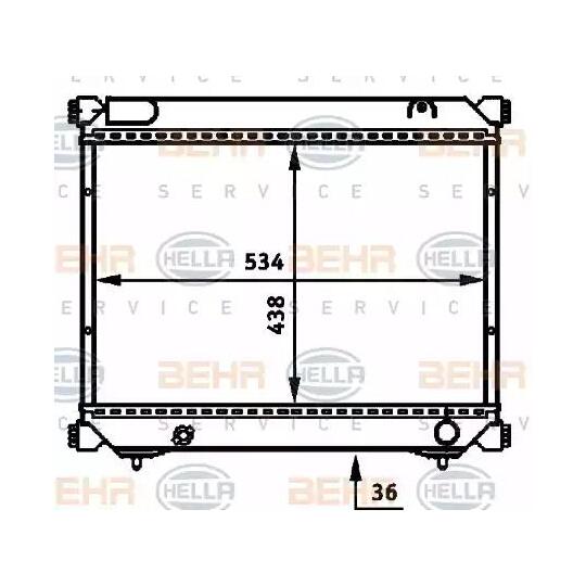 8MK 376 717-691 - Radiaator, mootorijahutus 