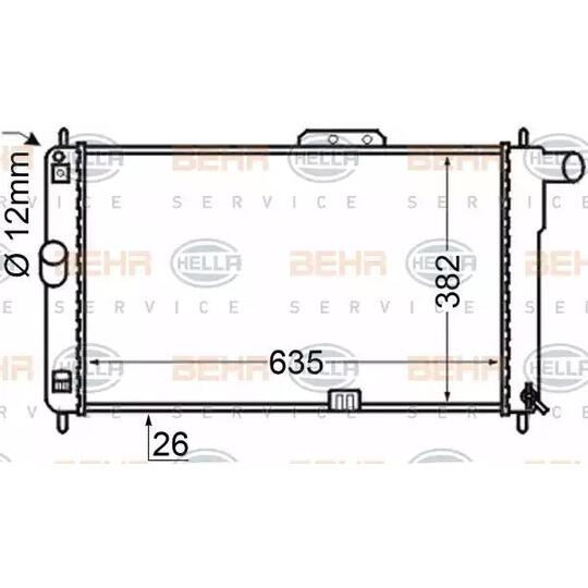 8MK 376 705-641 - Radiator, engine cooling 