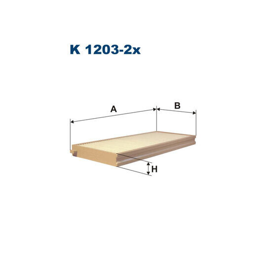 K 1203-2X - Filter, kupéventilation 