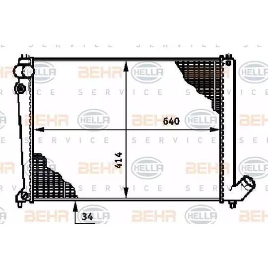 8MK 376 719-491 - Radiator, engine cooling 