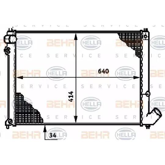 8MK 376 719-621 - Radiaator, mootorijahutus 