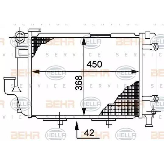 8MK 376 711-361 - Radiaator, mootorijahutus 