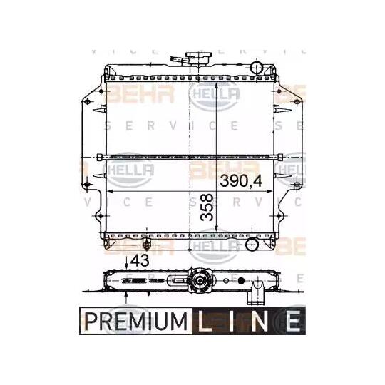 8MK 376 716-391 - Radiator, engine cooling 