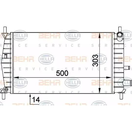 8MK 376 720-261 - Radiator, engine cooling 