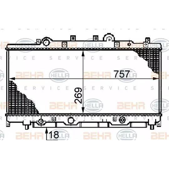 8MK 376 708-741 - Radiator, engine cooling 