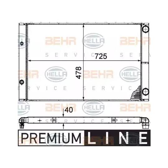 8MK 376 719-091 - Radiator, engine cooling 