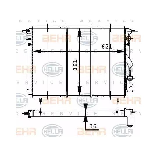 8MK 376 716-211 - Radiator, engine cooling 