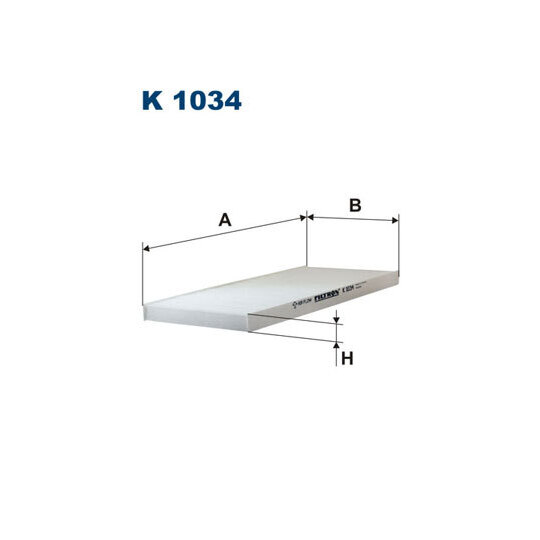 K 1034 - Filter, interior air 