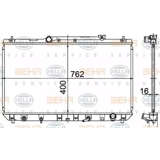 8MK 376 718-531 - Radiator, engine cooling 