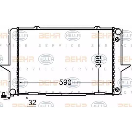 8MK 376 726-711 - Radiaator, mootorijahutus 