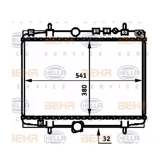 8MK 376 714-411 - Radiator, engine cooling 