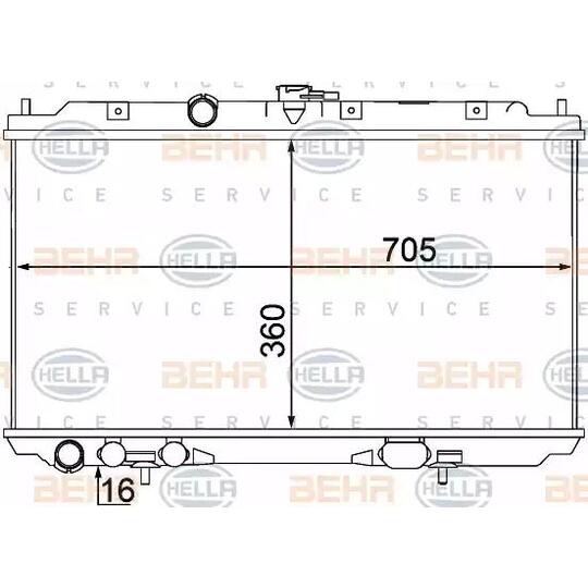 8MK 376 770-671 - Radiator, engine cooling 