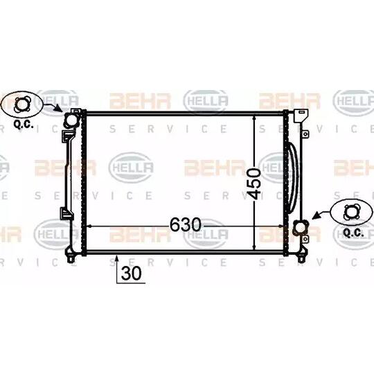 8MK 376 766-191 - Radiaator, mootorijahutus 