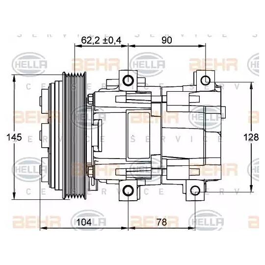 8FK 351 113-361 - Kompressor, kliimaseade 