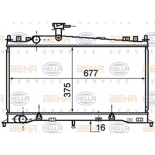 8MK 376 750-271 - Radiator, engine cooling 